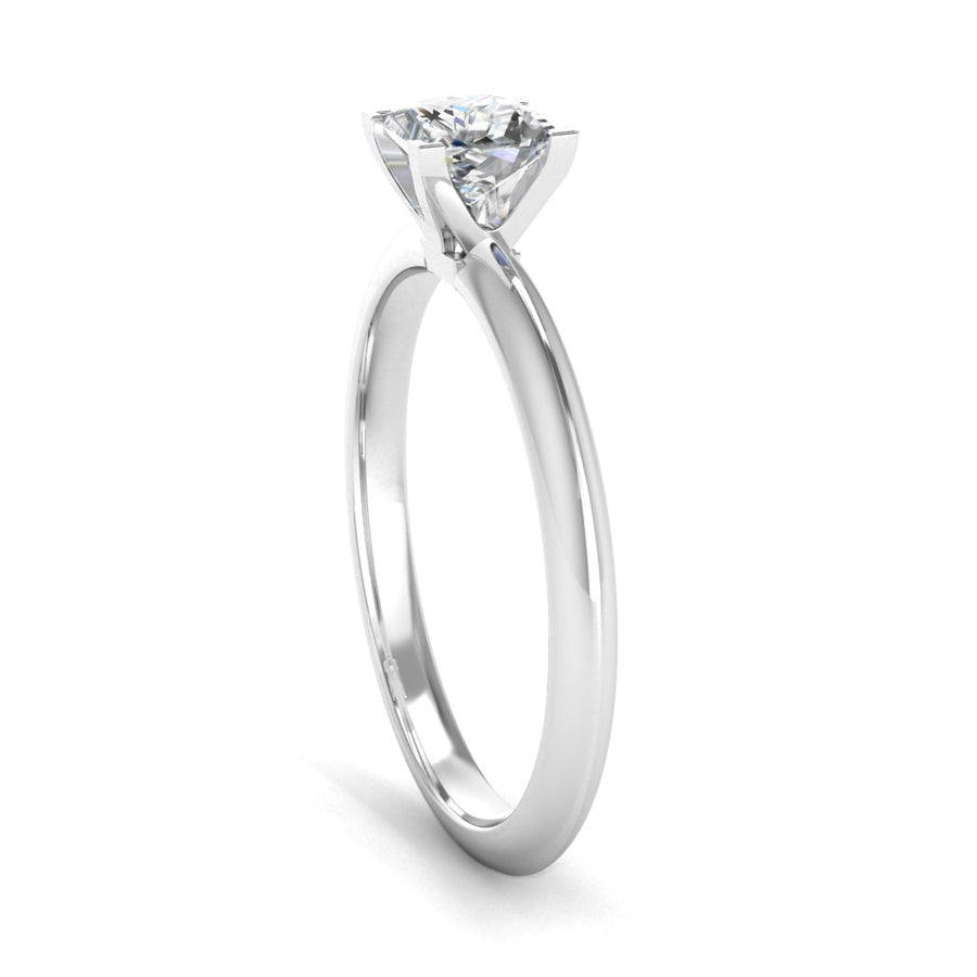 Rex Setting Ethically-sourced Platinum Solitaire Princess Cut Diamond Engagement ...