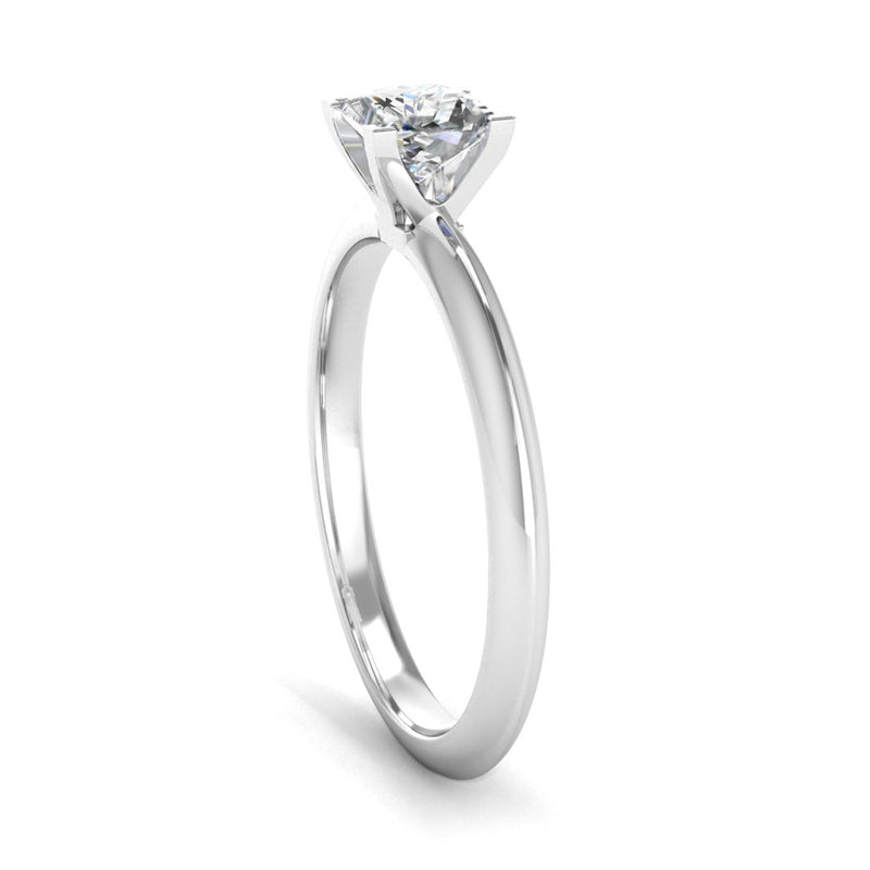 Solitaire Princess Cut Diamond Engagement Ring with a Rex Setting - Jeweller's Loupe