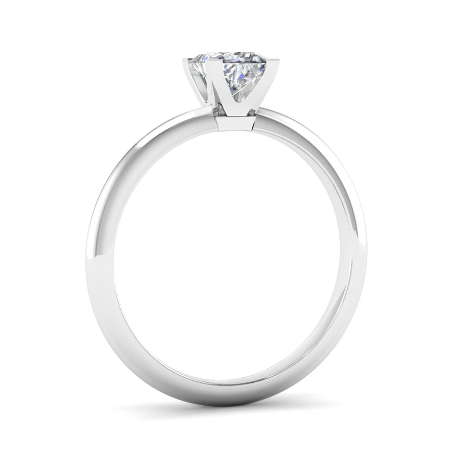Rex Setting Ethically-sourced Platinum Solitaire Princess Cut Diamond Engagement ...