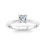 Solitaire Princess Cut Diamond Engagement Ring with a Rex Setting - Jeweller's Loupe