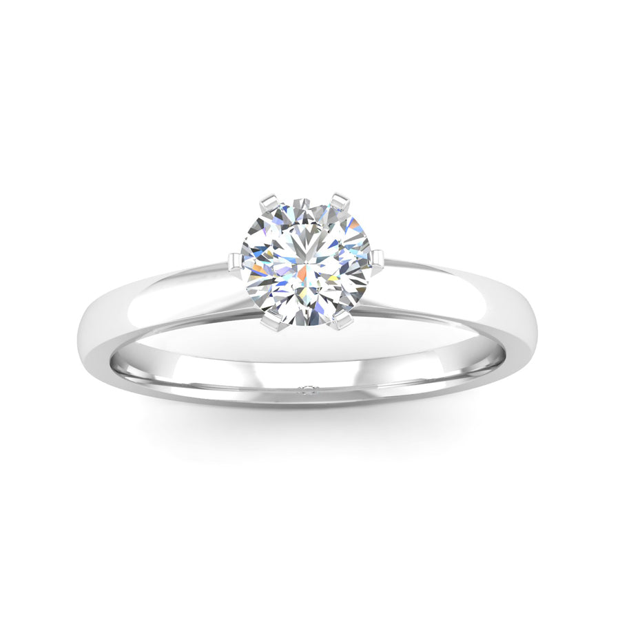 Rex Setting Ethically-sourced Platinum Solitaire Round Brilliant Cut Diamond ...
