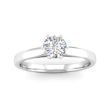 Solitaire Round Brilliant Cut Diamond Engagement Ring With A Rex Setting - Jeweller's Loupe