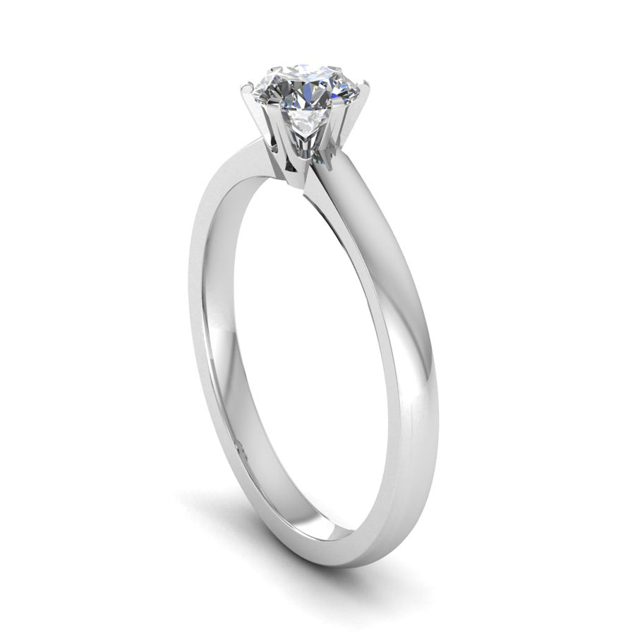 Rex Setting Ethically-sourced Platinum Solitaire Round Brilliant Cut Diamond ...