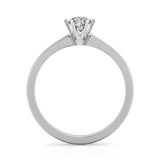 Solitaire Round Brilliant Cut Diamond Engagement Ring With A Rex Setting - Jeweller's Loupe