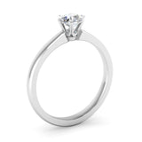 Solitaire Round Brilliant Cut Diamond Engagement Ring With A Rex Setting - Jeweller's Loupe