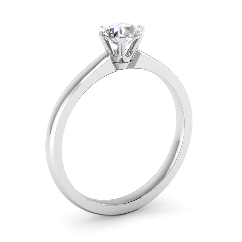 Rex Setting Ethically-sourced Platinum Solitaire Round Brilliant Cut Diamond ...
