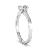 Solitaire Princess Cut Diamond Engagement Ring with a Squared Band - Jeweller's Loupe