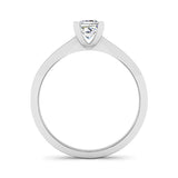 Solitaire Princess Cut Diamond Engagement Ring with a Squared Band - Jeweller's Loupe