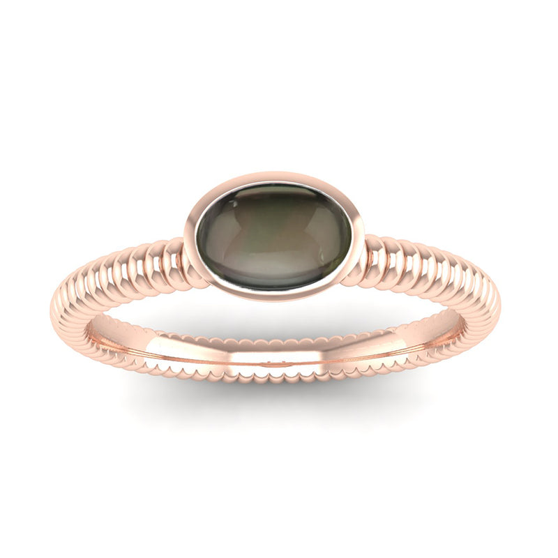 Fairtrade Gold PROMISE Smoky Quartz Stacking Ring - Jeweller's Loupe