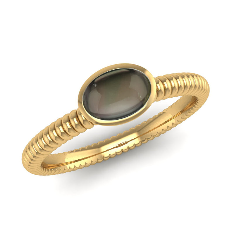 Fairtrade Gold PROMISE Smoky Quartz Stacking Ring - Jeweller's Loupe