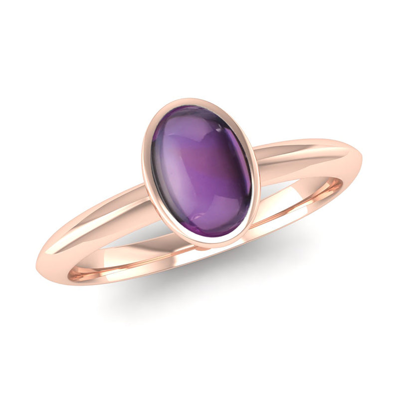 Fairtrade Gold DESIRE Amethyst Stacking Ring - Jeweller's Loupe