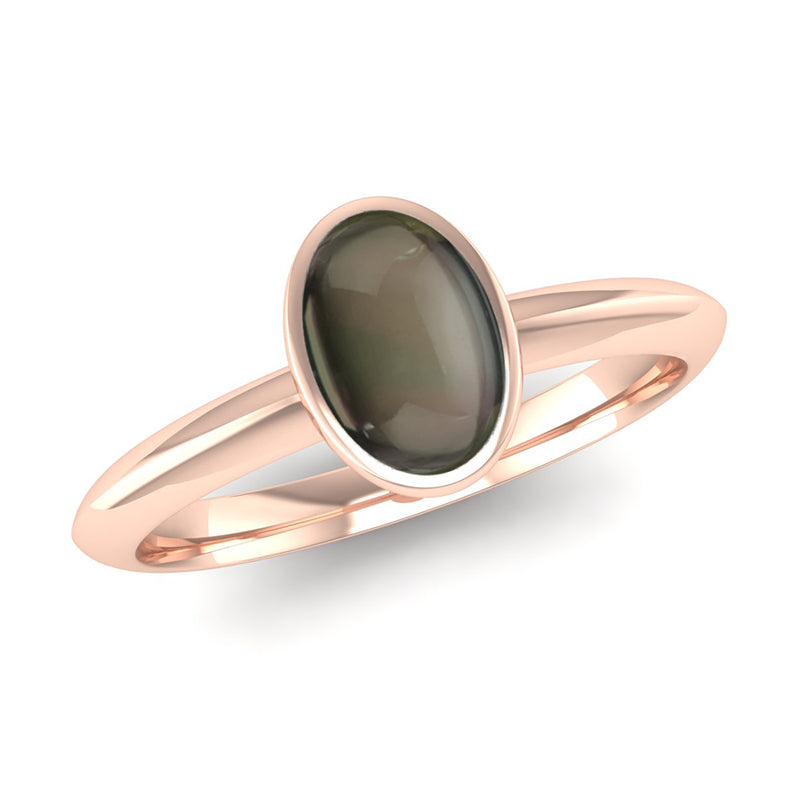 Fairtrade Gold DESIRE Smoky Quartz Stacking Ring - Jeweller's Loupe