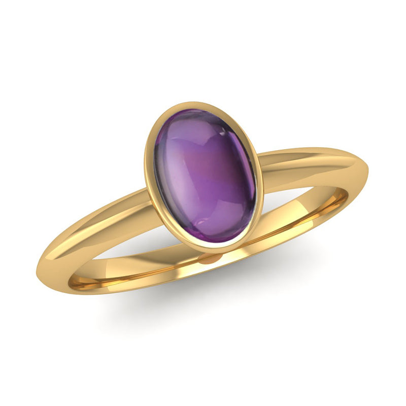 Fairtrade Gold DESIRE Amethyst Stacking Ring - Jeweller's Loupe