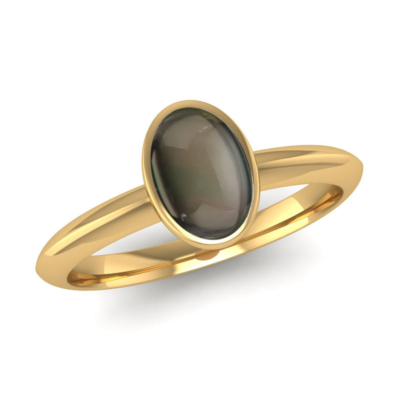 Fairtrade Gold DESIRE Smoky Quartz Stacking Ring - Jeweller's Loupe