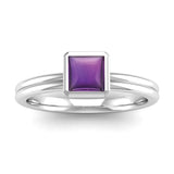 Fairtrade Silver TRUST Amethyst Stacking Ring - Jeweller's Loupe