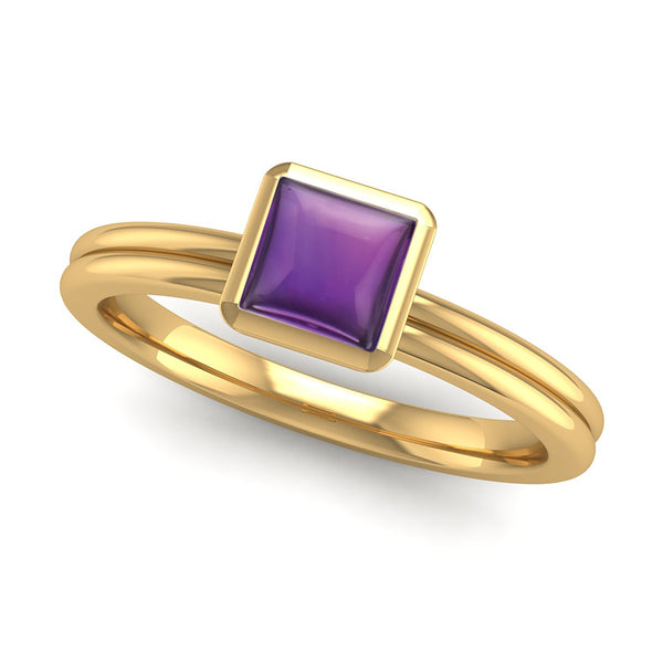 Fairtrade Gold TRUST Amethyst Stacking Ring - Jeweller's Loupe