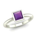 Fairtrade Gold BELIEVE Amethyst Stacking Ring - Jeweller's Loupe