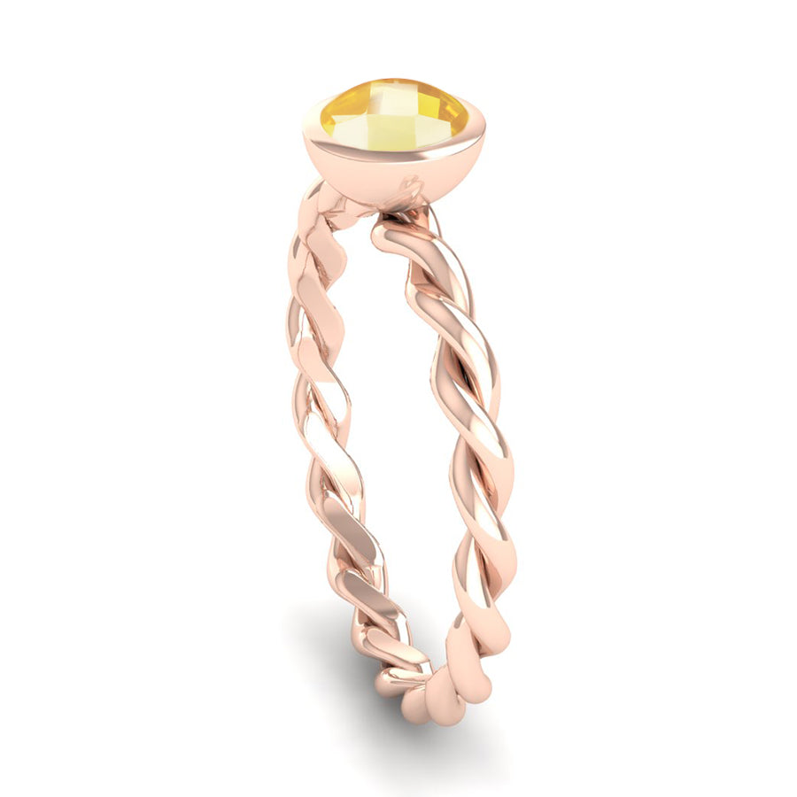 Fairtrade Rose Gold DREAM Citrine Stacking Ring
