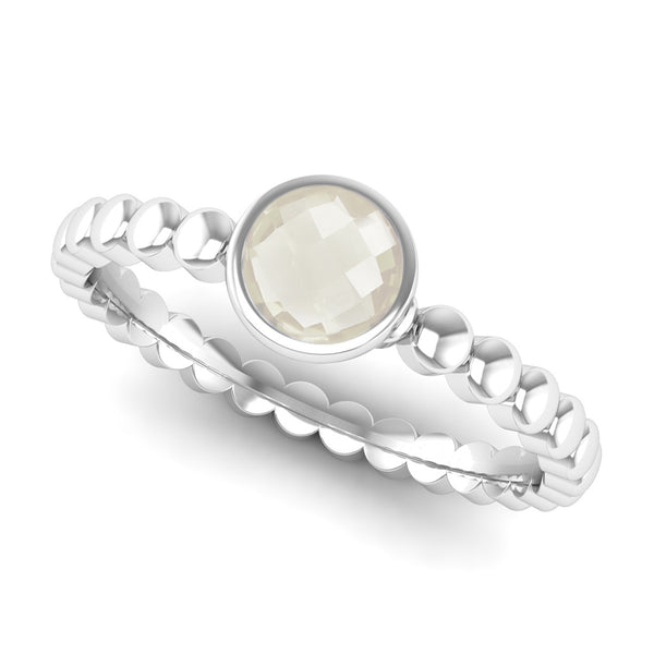 Fairtrade Gold FAITH Crystal Quartz Stacking Ring - Jeweller's Loupe