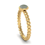 Fairtrade Gold FAITH Green Amethyst Stacking Ring - Jeweller's Loupe