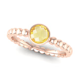 Fairtrade Gold FAITH Citrine Stacking Ring - Jeweller's Loupe