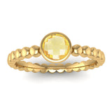 Fairtrade Gold FAITH Citrine Stacking Ring - Jeweller's Loupe