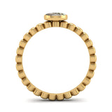 Fairtrade Gold FAITH Salt and Pepper Diamond Stacking Ring - Jeweller's Loupe