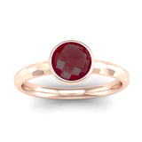 Fairtrade Gold JOY Garnet Stacking Ring - Jeweller's Loupe