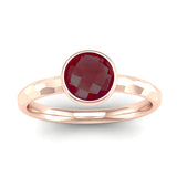 Fairtrade Rose Gold JOY Garnet Stacking Ring (available now) - Jeweller's Loupe