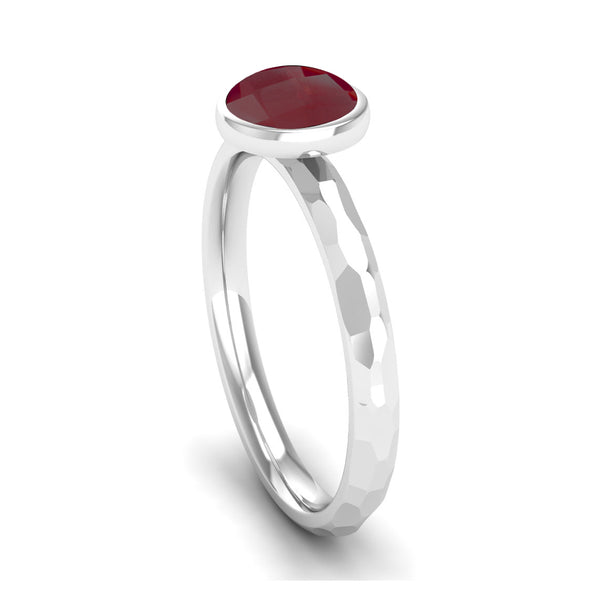 Fairtrade Gold JOY Garnet Stacking Ring - Jeweller's Loupe