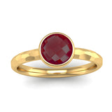 Fairtrade Gold JOY Garnet Stacking Ring - Jeweller's Loupe