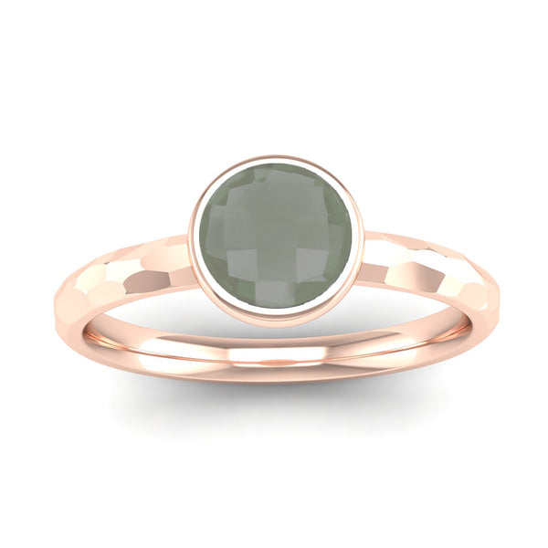 Fairtrade Gold JOY Green Amethyst Stacking Ring - Jeweller's Loupe