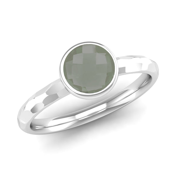 Fairtrade Silver JOY Green Amethyst Stacking Ring - Jeweller's Loupe