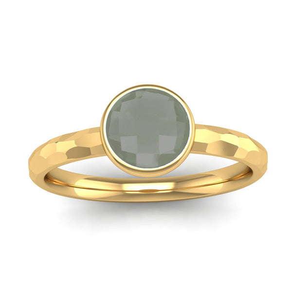 Fairtrade Gold JOY Green Amethyst Stacking Ring - Jeweller's Loupe