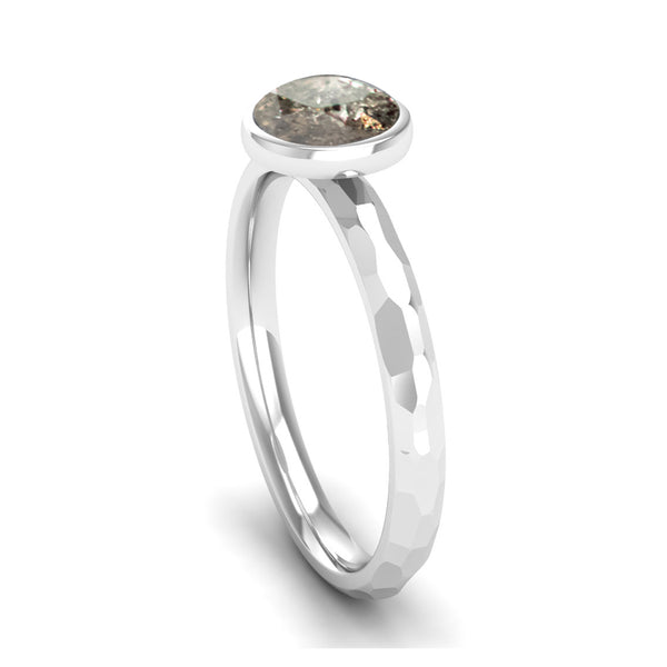 Fairtrade Gold JOY Salt and Pepper Diamond Stacking Ring - Jeweller's Loupe