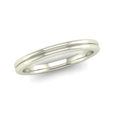 Fairtrade White Gold TRUST Double Band Stacking Ring