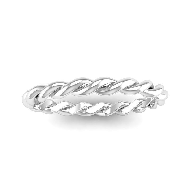 Ethically-sourced Platinum DREAM Twist Stacking Ring - Jeweller's Loupe