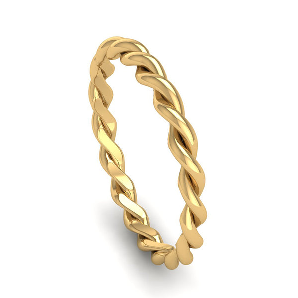 Fairtrade Gold DREAM Twist Stacking Ring - Jeweller's Loupe
