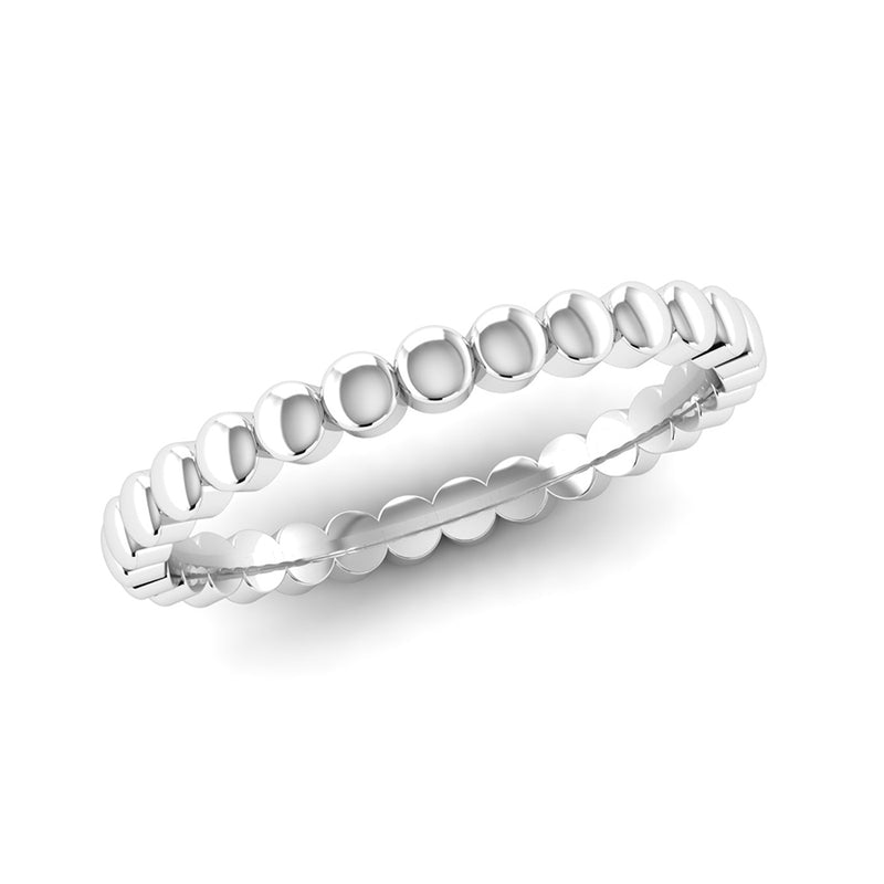 Fairtrade Gold FAITH Beaded Stacking Ring - Jeweller's Loupe