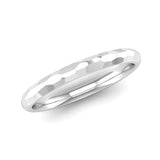 Fairtrade Silver JOY Hammered-effect Stacking Ring - Jeweller's Loupe
