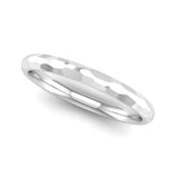 Fairtrade Silver JOY Hammered-effect Stacking Ring - Jeweller's Loupe