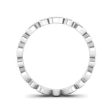 Ethically-sourced Platinum WISH Scalloped Stacking Ring - Jeweller's Loupe