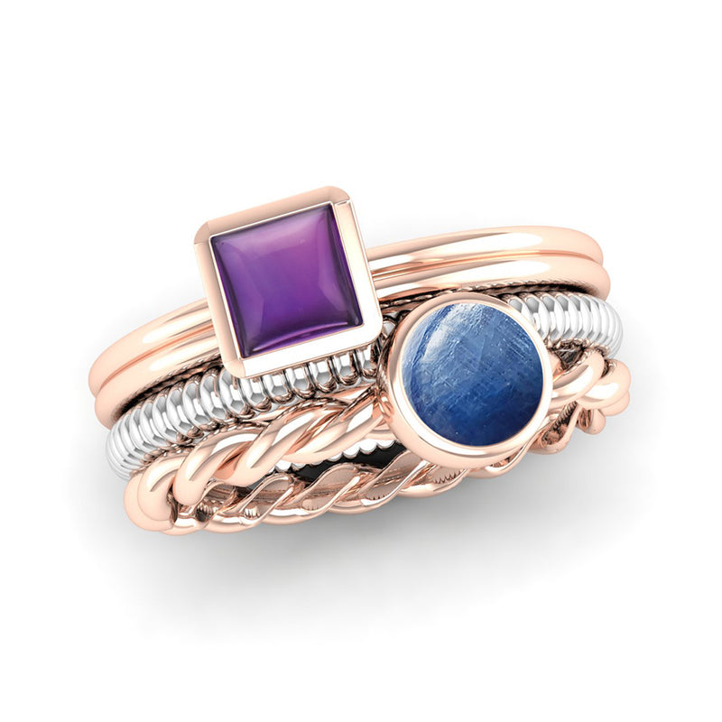 Fairtrade Gold TRUST Amethyst Stacking Ring - Jeweller's Loupe