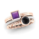 Fairtrade Gold DREAM Onyx Stacking Ring - Jeweller's Loupe