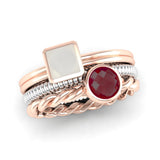 Fairtrade Gold DREAM Garnet Stacking Ring - Jeweller's Loupe