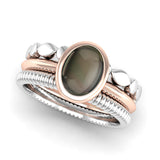 Ethically-sourced Platinum WISH Scalloped Stacking Ring - Jeweller's Loupe