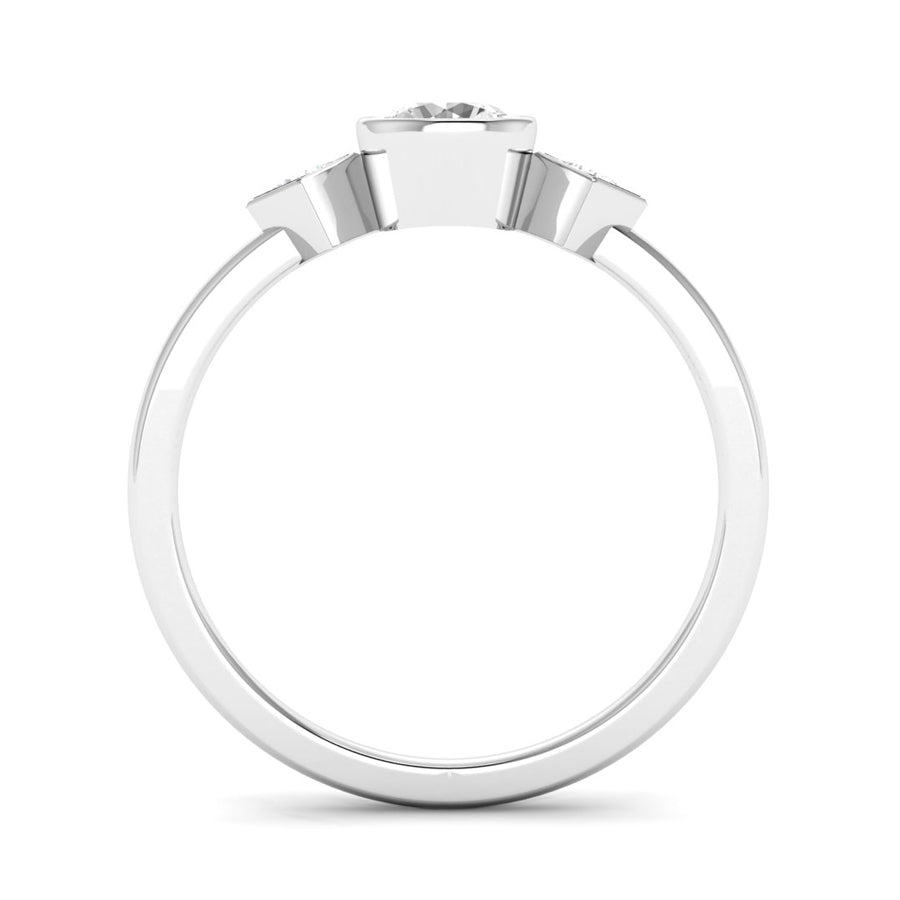 Ethically-sourced Platinum Rub Set Round Brilliant and Princess Cut ...