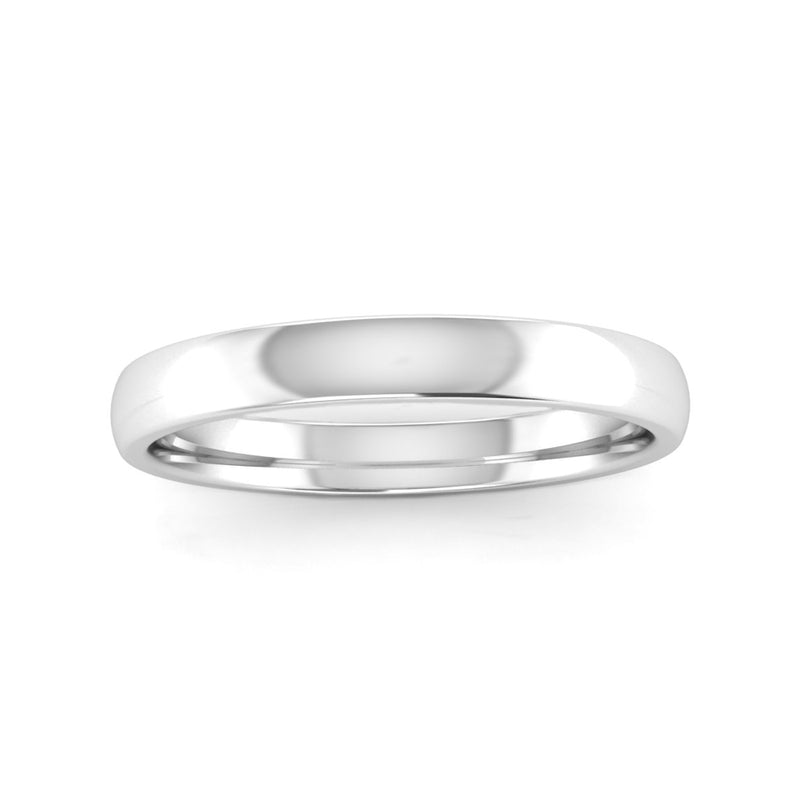 Ethically-sourced Platinum 2.5mm Traditional Court Wedding Ring - Jeweller's Loupe