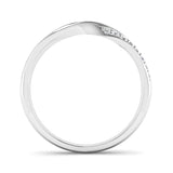 Ethically-sourced Platinum Diamond Set Twisted Wedding Ring - Jeweller's Loupe