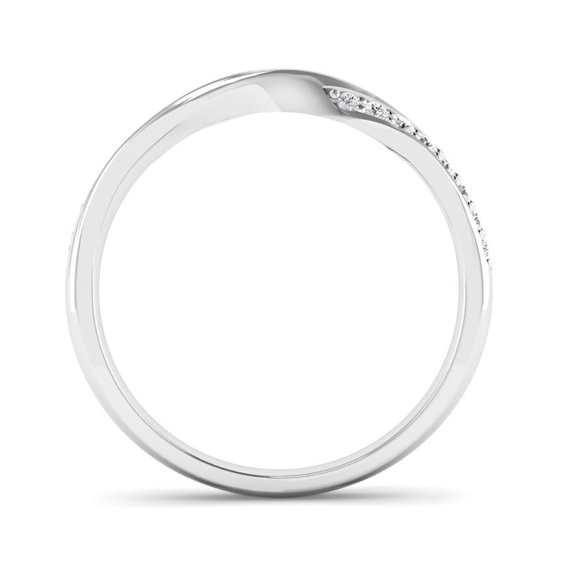 Ethically-sourced Platinum Diamond Set Twisted Eternity Ring - Jeweller's Loupe